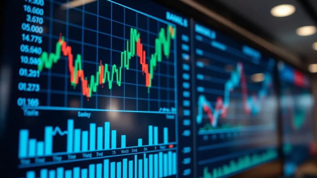 Close up of financial data charts and graphs on a high resol