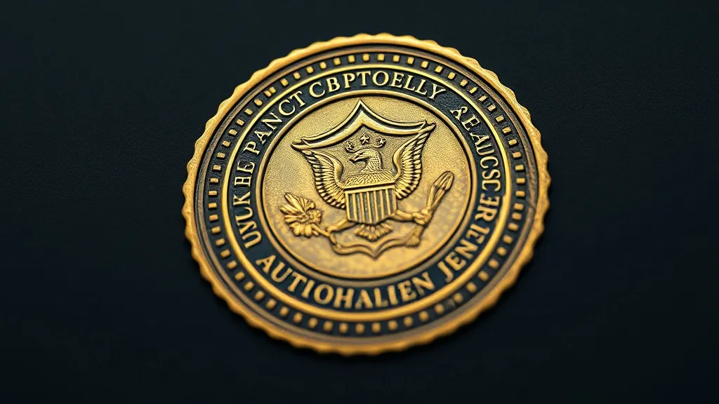 A gold seal on a dark document, representing regulatory auth